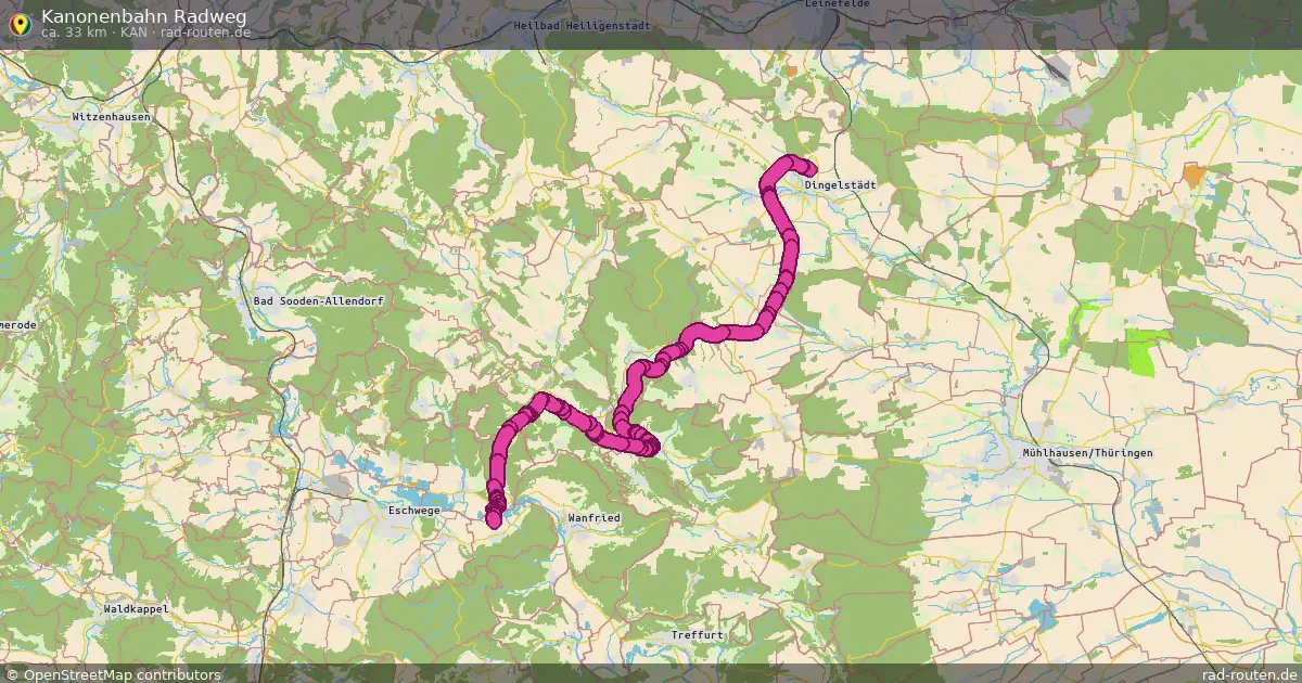 Kanonenbahn Radweg (KAN) – Fernradroute auf Rad-Routen.de