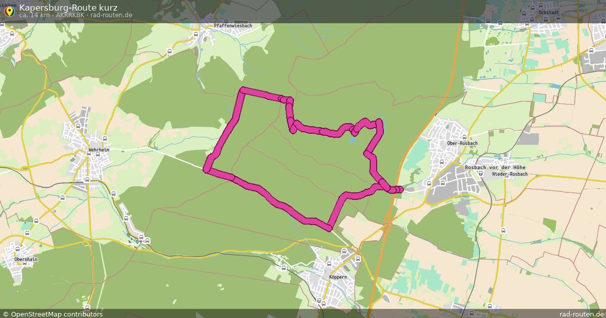 Kapersburg-Route kurz (akrrKBk) – Fernradroute auf Rad-Routen.de