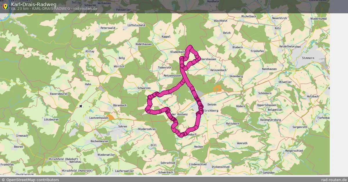 Karl-Drais-Radweg (Karl-Drais-Radweg) – Fernradroute auf Rad-Routen.de
