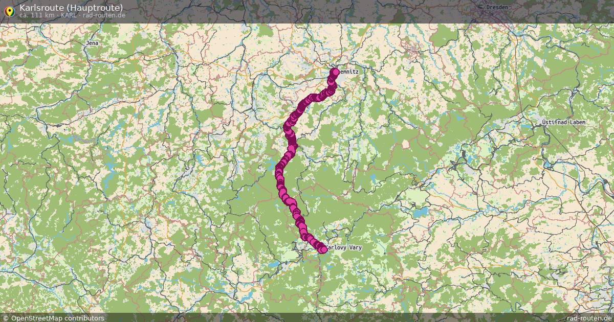 Karlsroute (Hauptroute) (KARL) – Fernradroute auf Rad-Routen.de