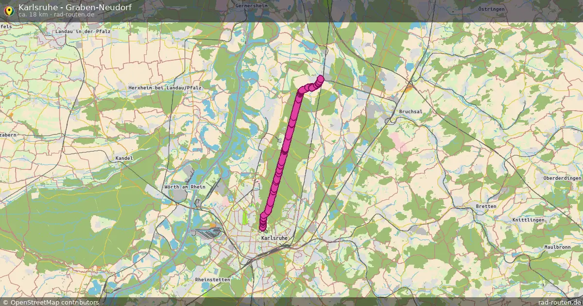 Karlsruhe - Graben-Neudorf – Fernradroute auf Rad-Routen.de