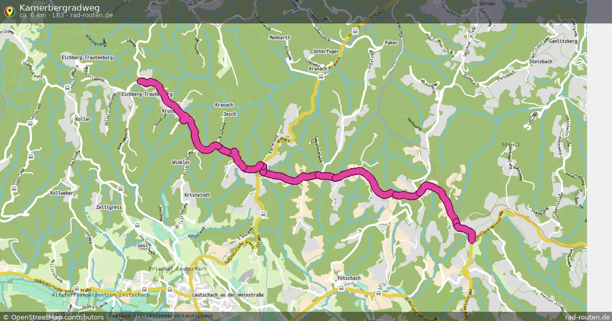 Karnerbergradweg (LB3) – Fernradroute auf Rad-Routen.de