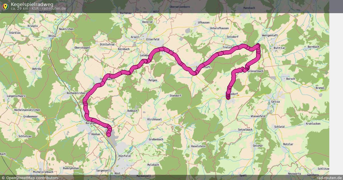 Kegelspielradweg (KSR) – Fernradroute auf Rad-Routen.de