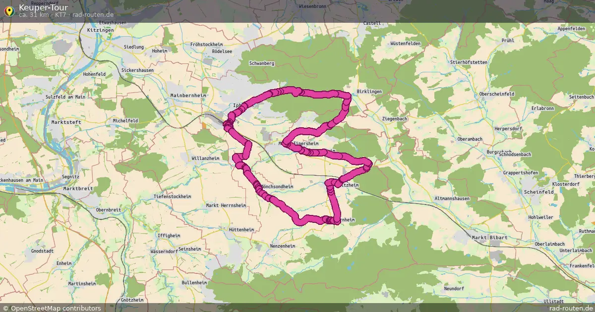 Keuper-Tour (KT7) – Fernradroute auf Rad-Routen.de