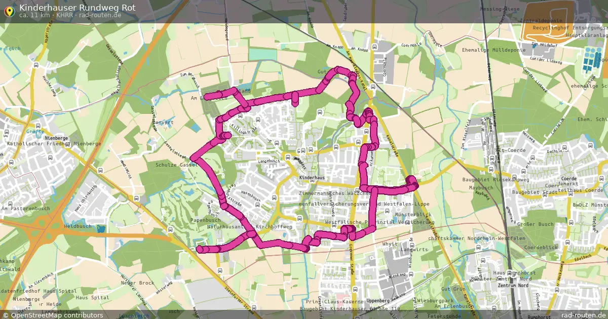 Kinderhauser Rundweg Rot