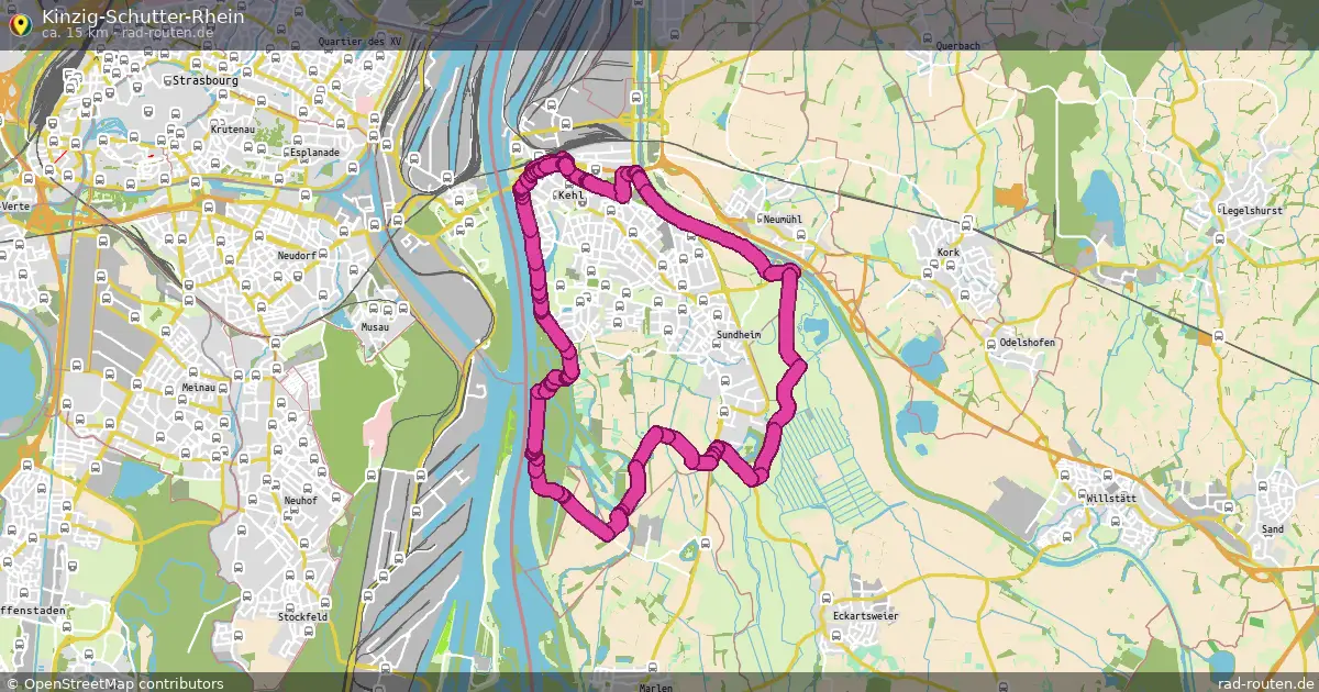 Kinzig-Schutter-Rhein – Fernradroute auf Rad-Routen.de