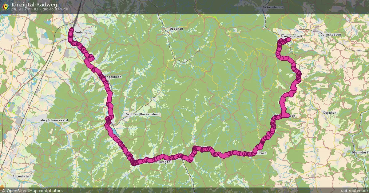 Kinzigtal-Radweg (KT) – Fernradroute auf Rad-Routen.de