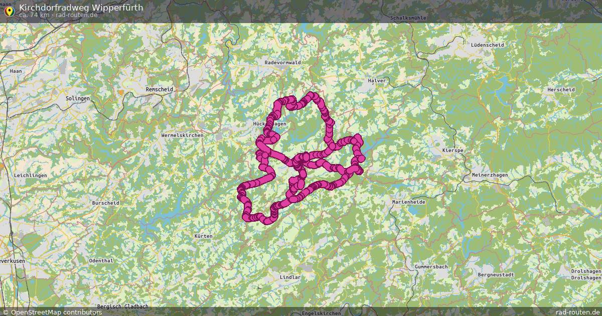 Kirchdorfradweg Wipperfürth – Fernradroute auf Rad-Routen.de