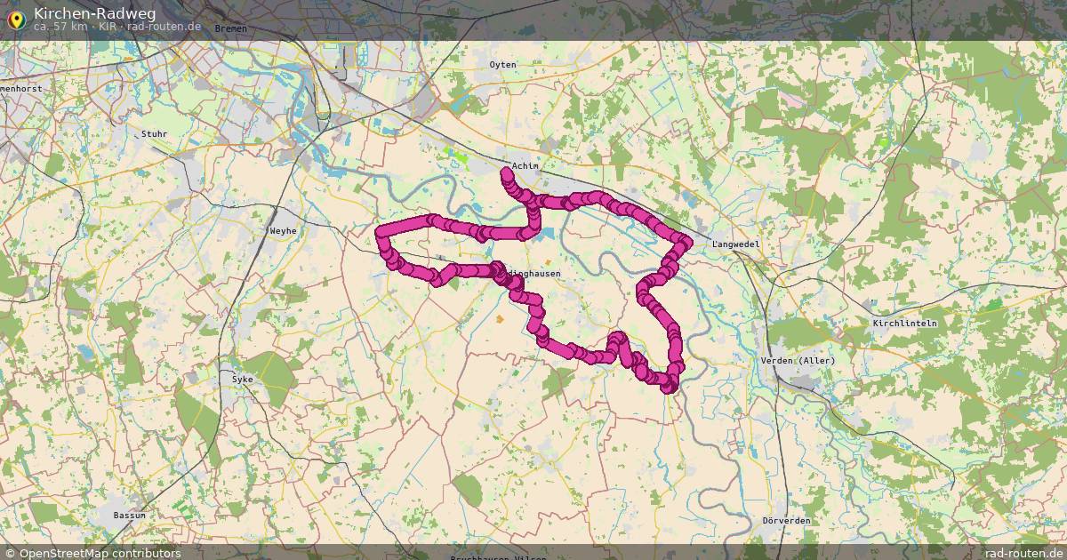 Kirchen-Radweg (Kir) – Fernradroute auf Rad-Routen.de