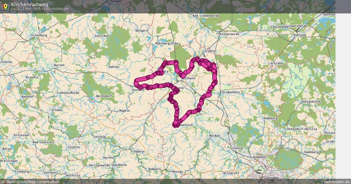 Kirchenradweg (KIR) – Fernradroute auf Rad-Routen.de