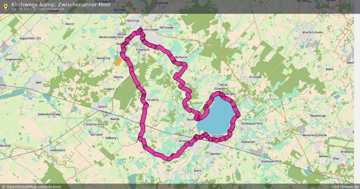 Kirchwege &amp; Zwischenahner Meer (5) – Fernradroute auf Rad-Routen.de