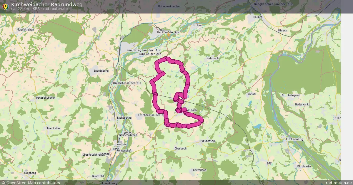 Kirchweidacher Radrundweg (KRR) – Fernradroute auf Rad-Routen.de