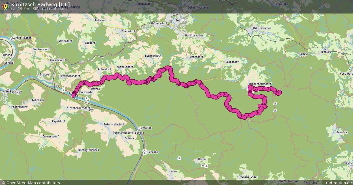 Kirnitzsch Radweg [DE] (KIR) – Fernradroute auf Rad-Routen.de