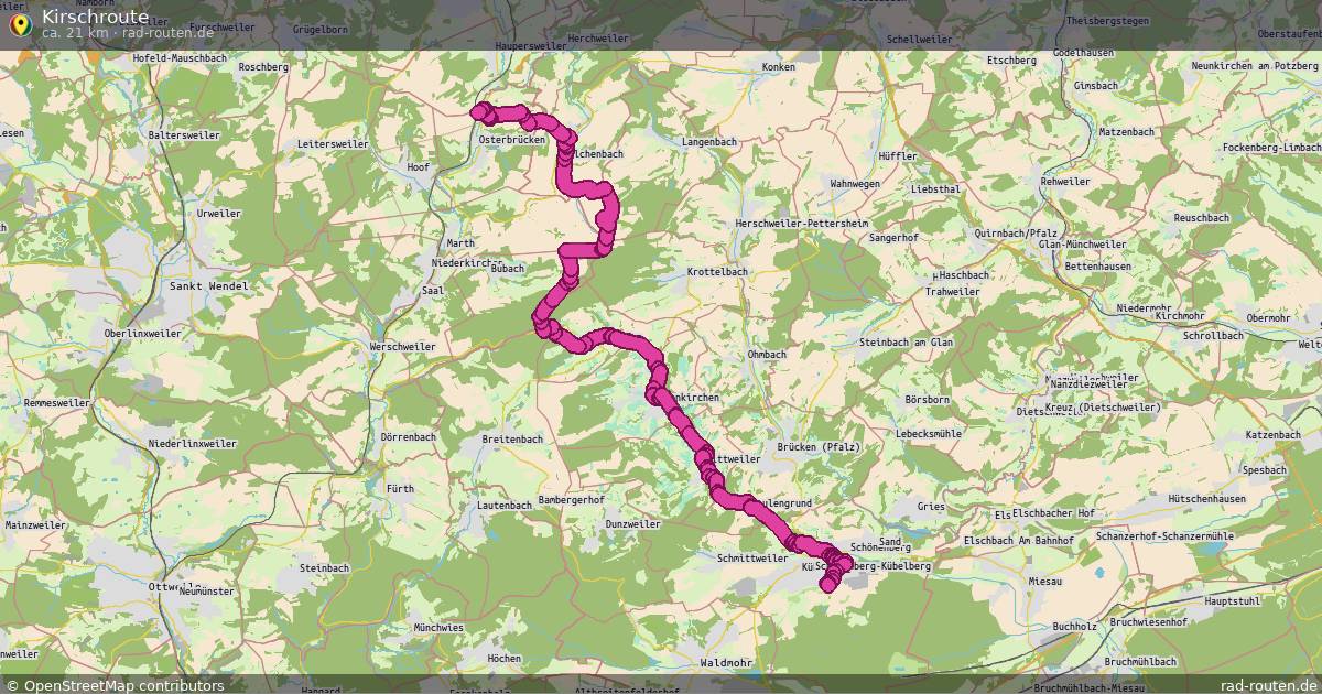 Kirschroute – Fernradroute auf Rad-Routen.de