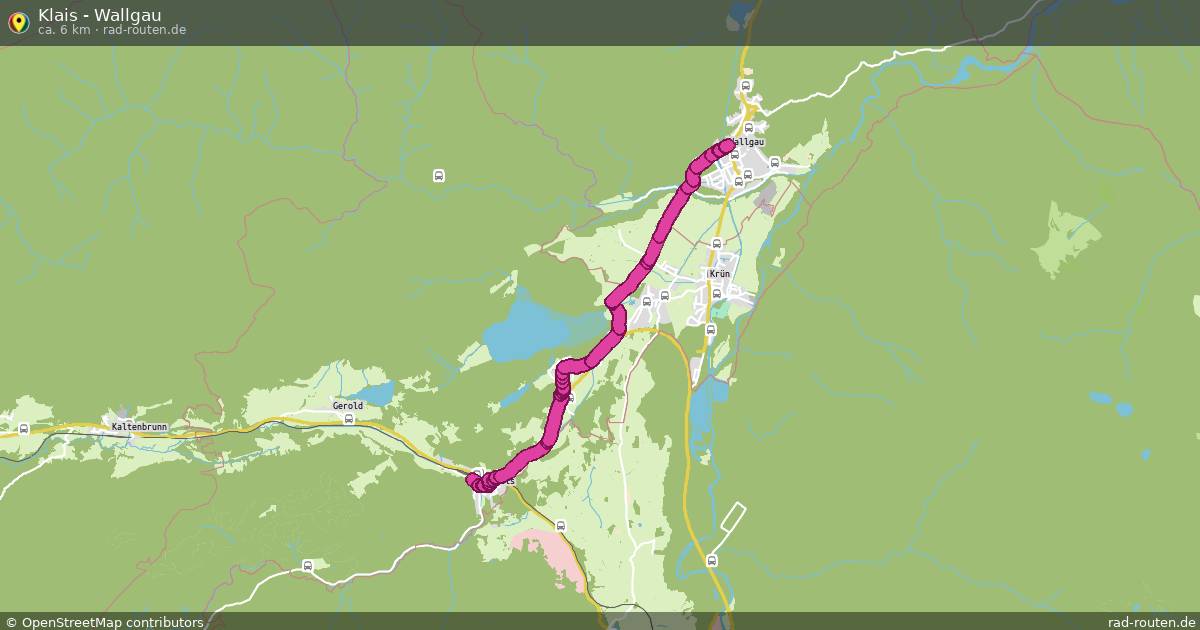 Klais - Wallgau – Fernradroute auf Rad-Routen.de