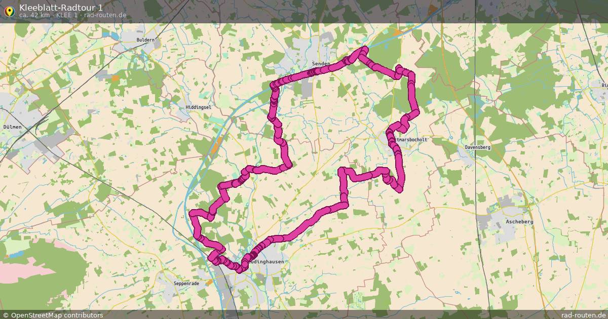 Kleeblatt-Radtour 1 (Klee 1) – Fernradroute auf Rad-Routen.de