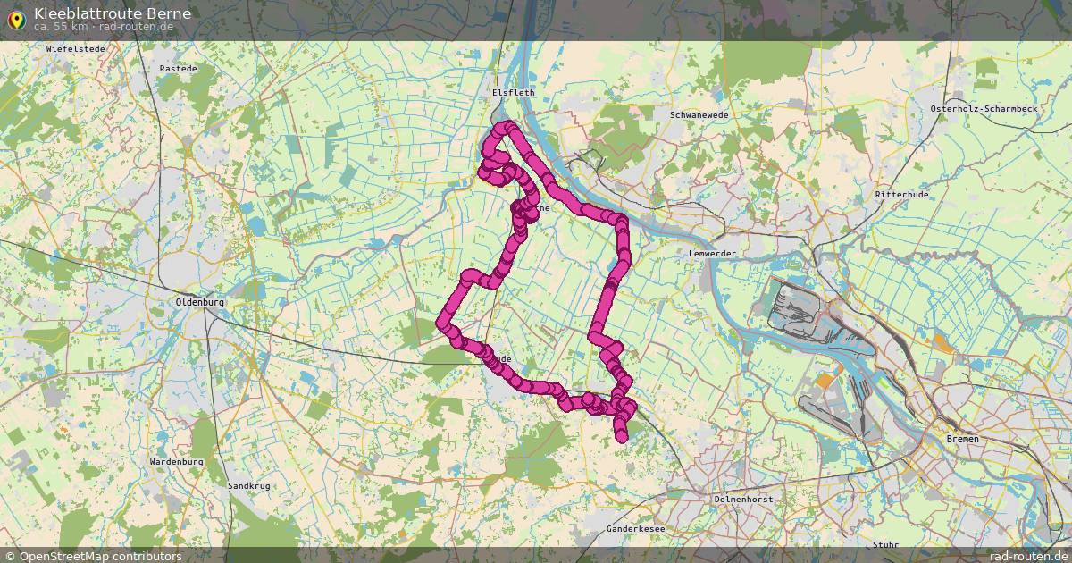Kleeblattroute Berne – Fernradroute auf Rad-Routen.de