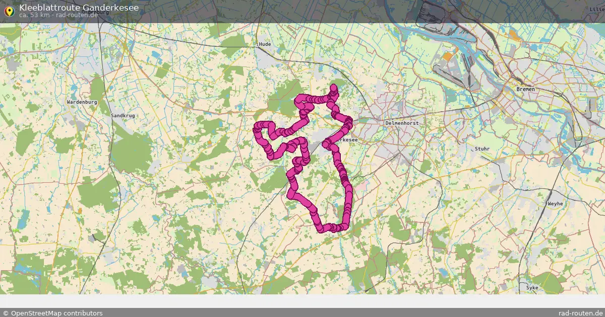 Kleeblattroute Ganderkesee – Fernradroute auf Rad-Routen.de