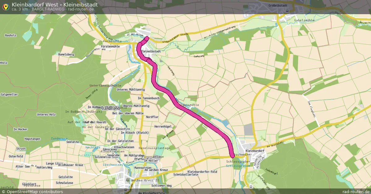 Kleinbardorf West - Kleineibstadt (Barget-Radweg) – Fernradroute auf Rad-Routen.de