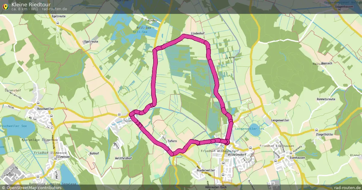 Kleine Riedtour (wi1) – Fernradroute auf Rad-Routen.de