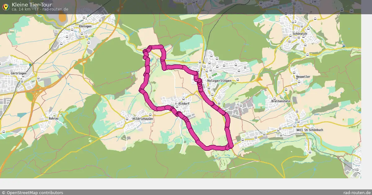 Kleine Tier-Tour (TT) – Fernradroute auf Rad-Routen.de