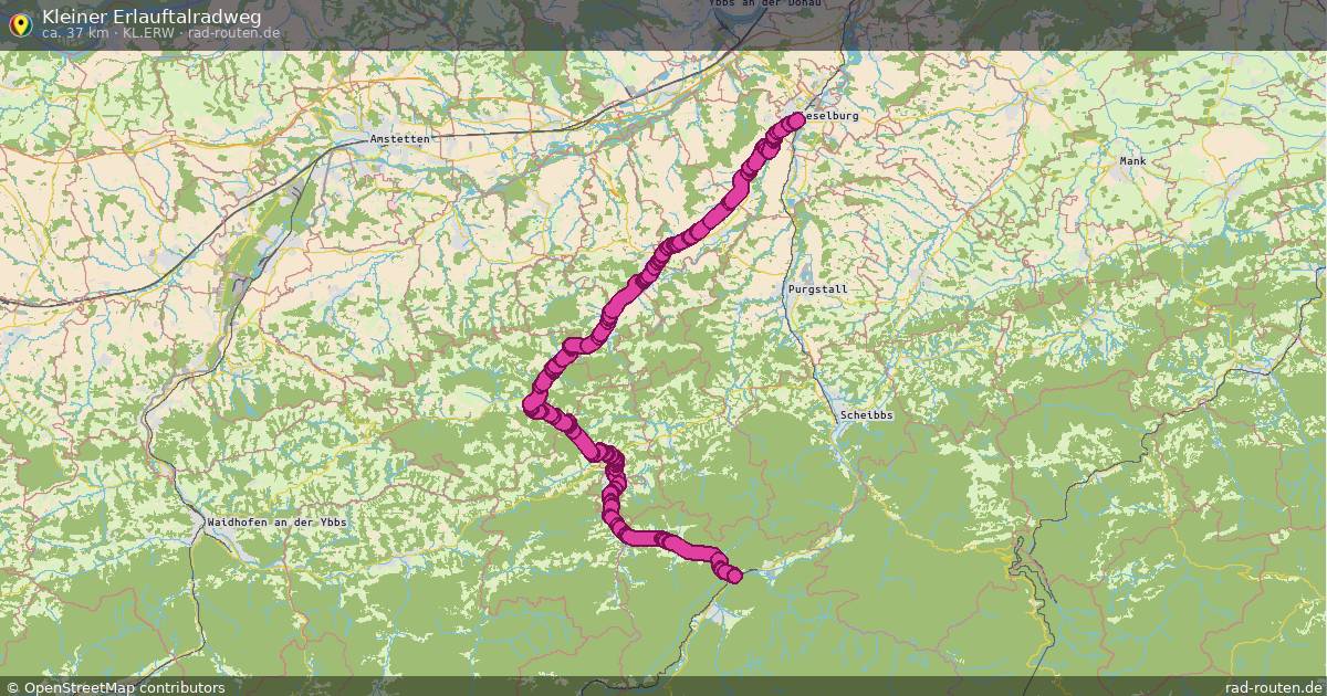 Kleiner Erlauftalradweg (KL.ERW) – Fernradroute auf Rad-Routen.de