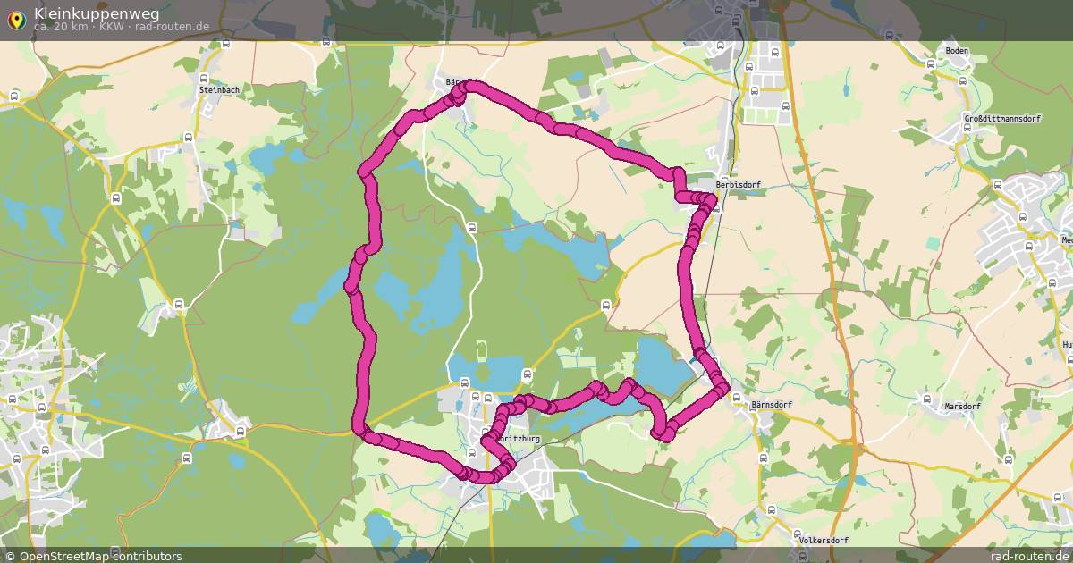 Kleinkuppenweg (KKW) – Fernradroute auf Rad-Routen.de