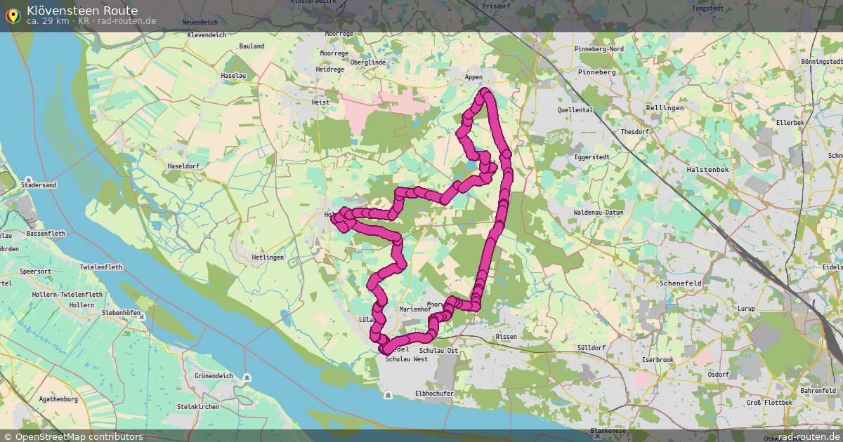 Klövensteen Route (KR) – Fernradroute auf Rad-Routen.de