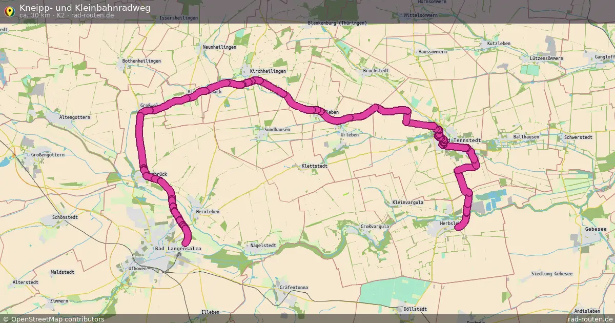 Kneipp- und Kleinbahnradweg (K2) – Fernradroute auf Rad-Routen.de