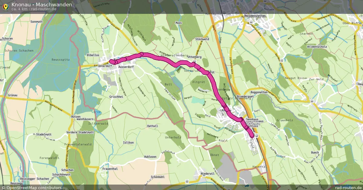 Knonau - Maschwanden – Fernradroute auf Rad-Routen.de