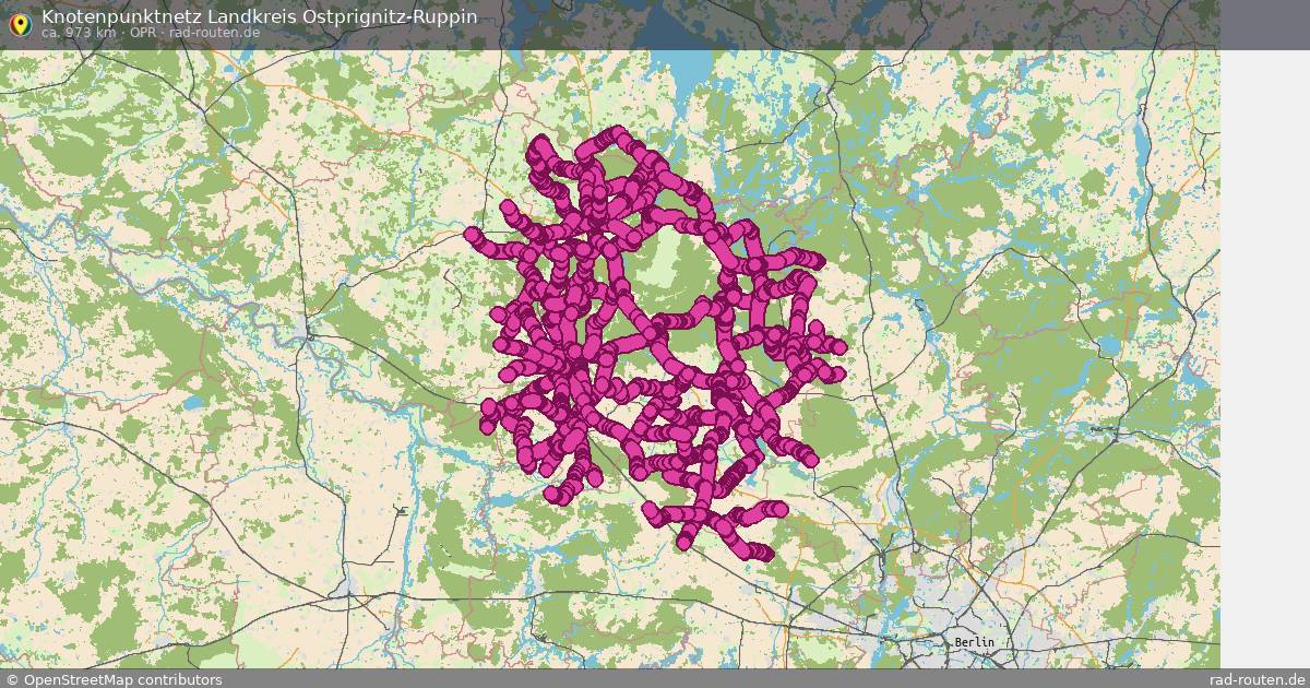 Knotenpunktnetz Landkreis Ostprignitz-Ruppin (OPR) – Fernradroute auf Rad-Routen.de