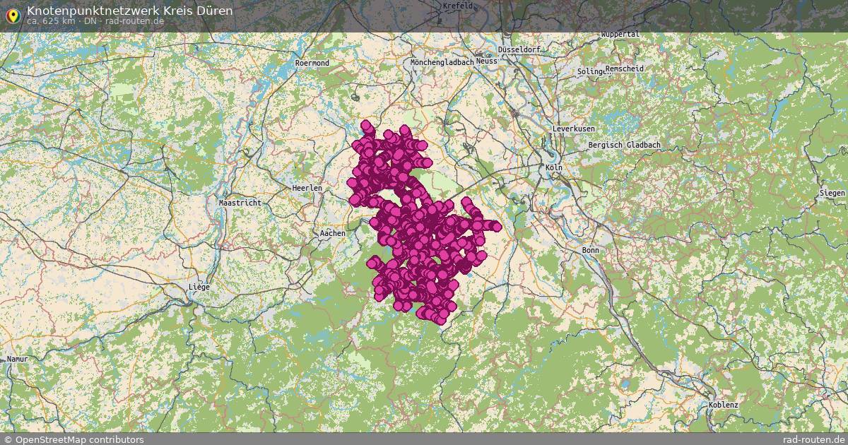 Knotenpunktnetzwerk Kreis Düren (DN) – Fernradroute auf Rad-Routen.de