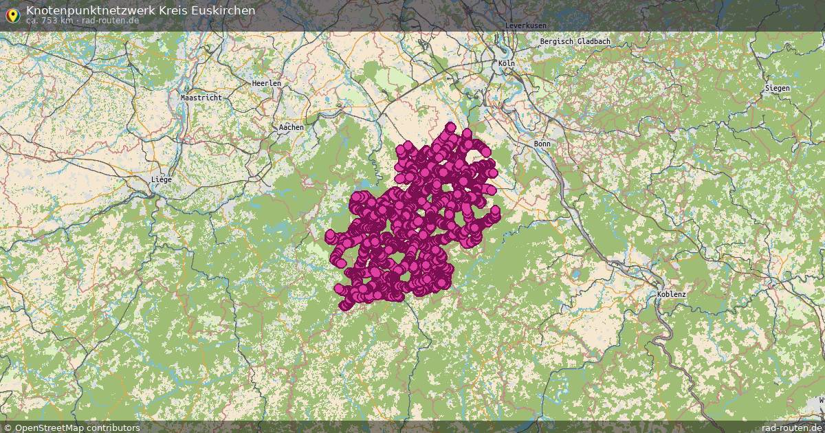 Knotenpunktnetzwerk Kreis Euskirchen – Fernradroute auf Rad-Routen.de