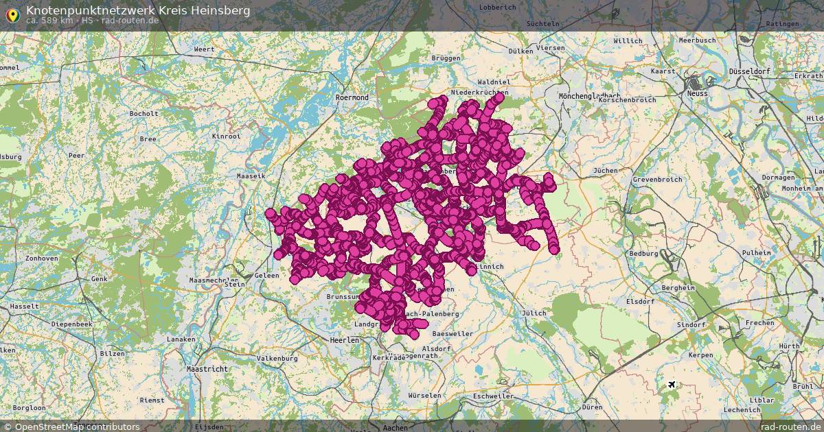 Knotenpunktnetzwerk Kreis Heinsberg (HS) – Fernradroute auf Rad-Routen.de