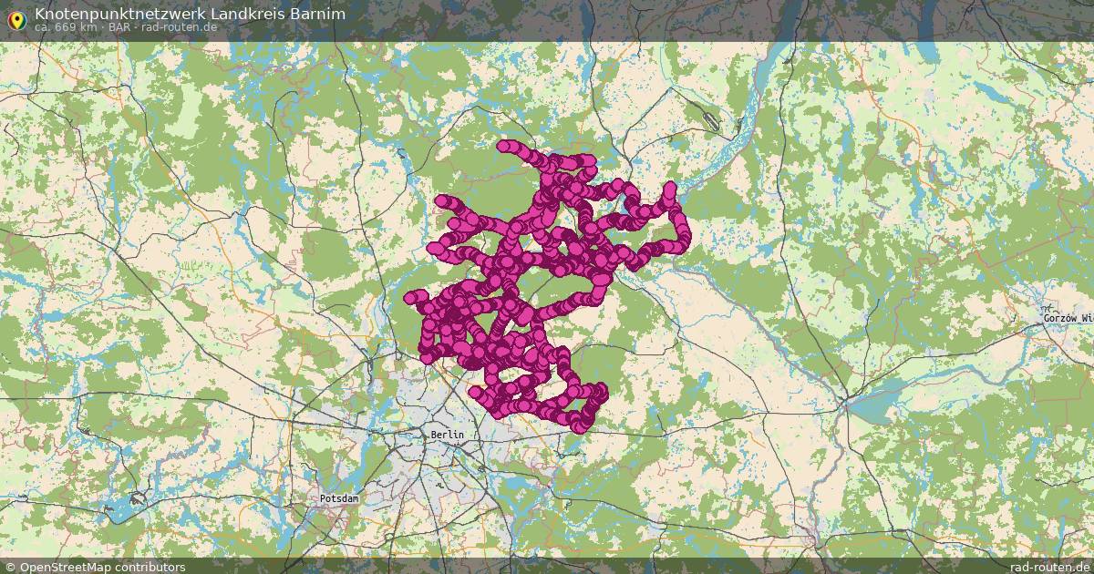 Knotenpunktnetzwerk Landkreis Barnim (BAR) – Fernradroute auf Rad-Routen.de