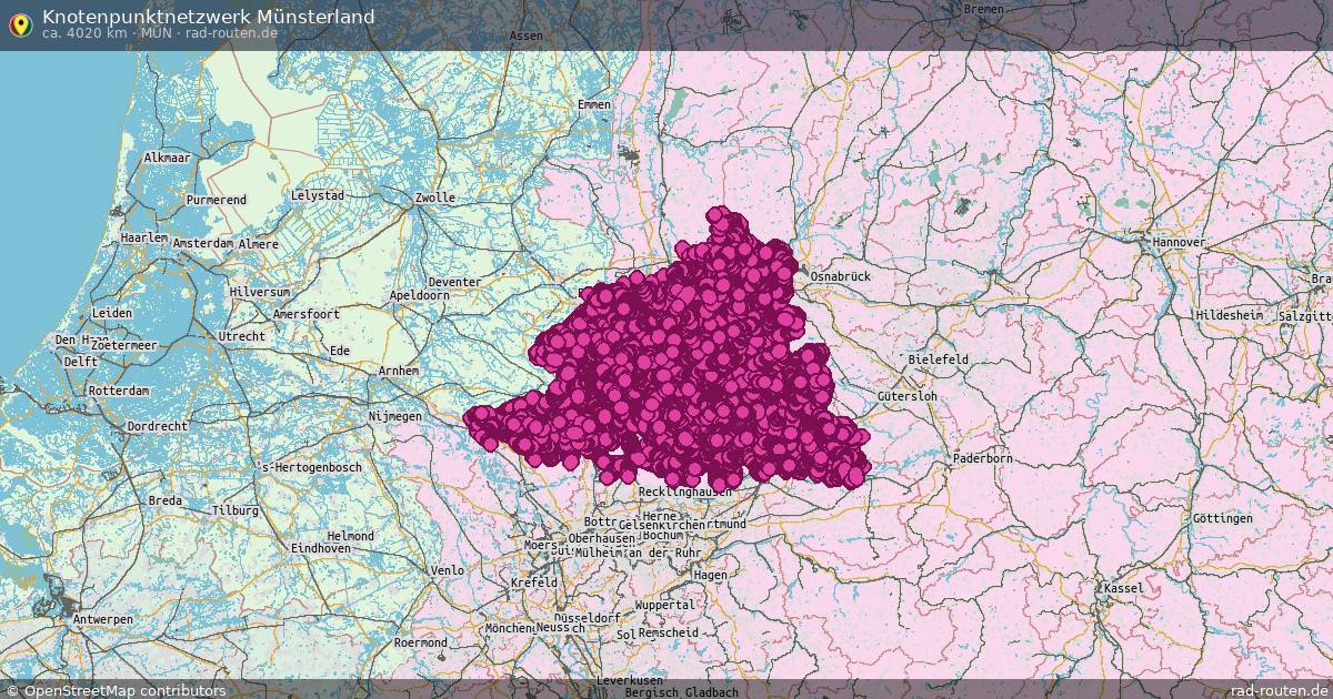 Knotenpunktnetzwerk Münsterland (MÜN) – Fernradroute auf Rad-Routen.de
