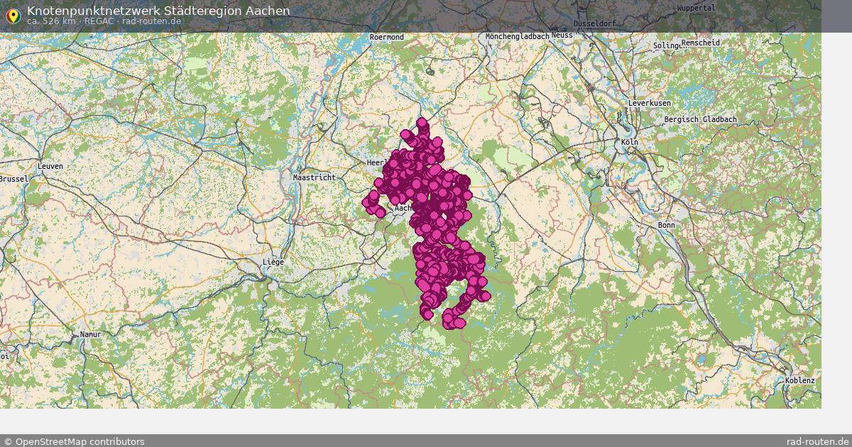 Knotenpunktnetzwerk Städteregion Aachen (RegAC) – Fernradroute auf Rad-Routen.de