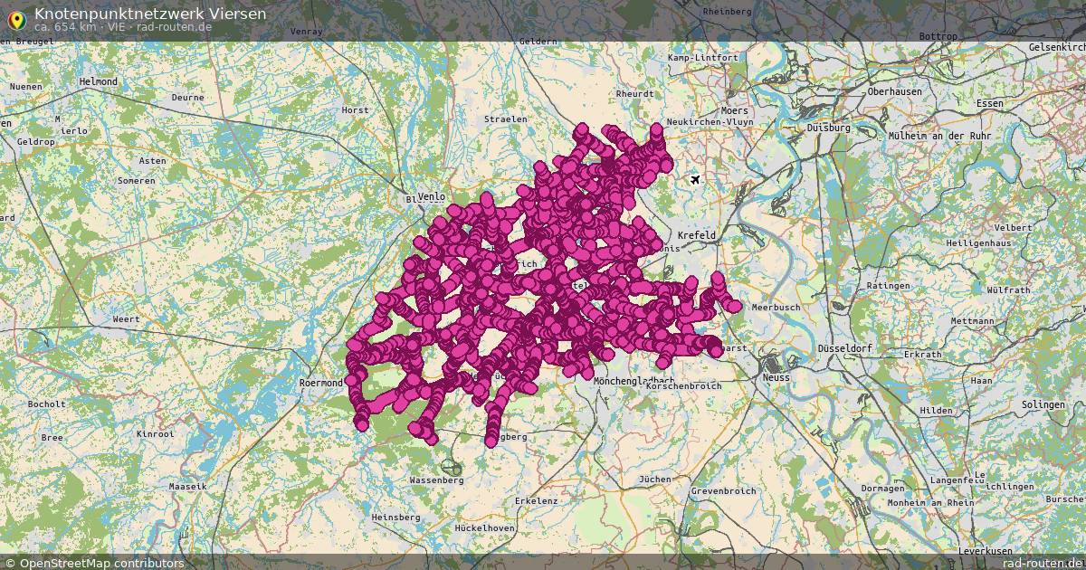 Knotenpunktnetzwerk Viersen (VIE) – Fernradroute auf Rad-Routen.de