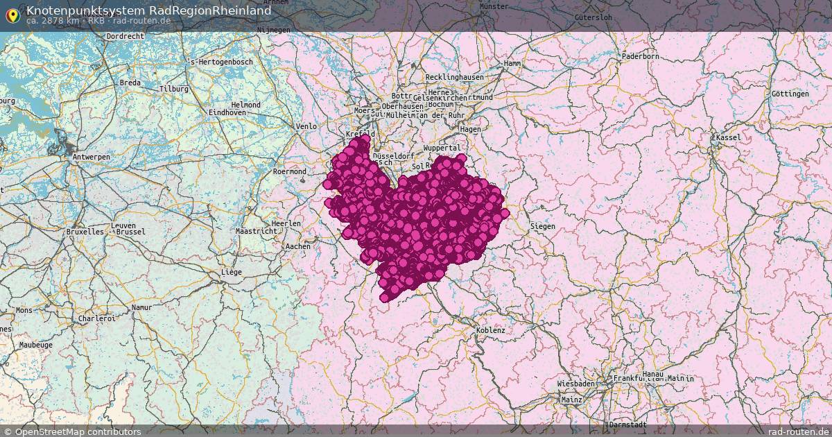 Knotenpunktsystem RadRegionRheinland (RKB) – Fernradroute auf Rad-Routen.de