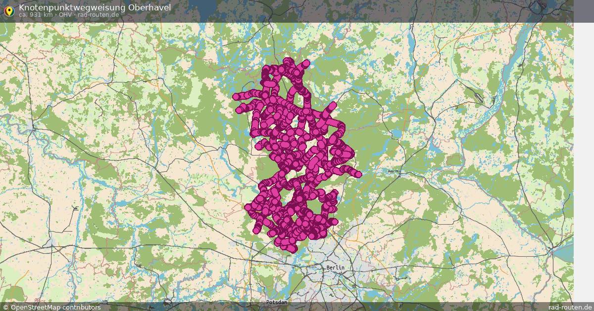 Knotenpunktwegweisung Oberhavel (OHV) – Fernradroute auf Rad-Routen.de