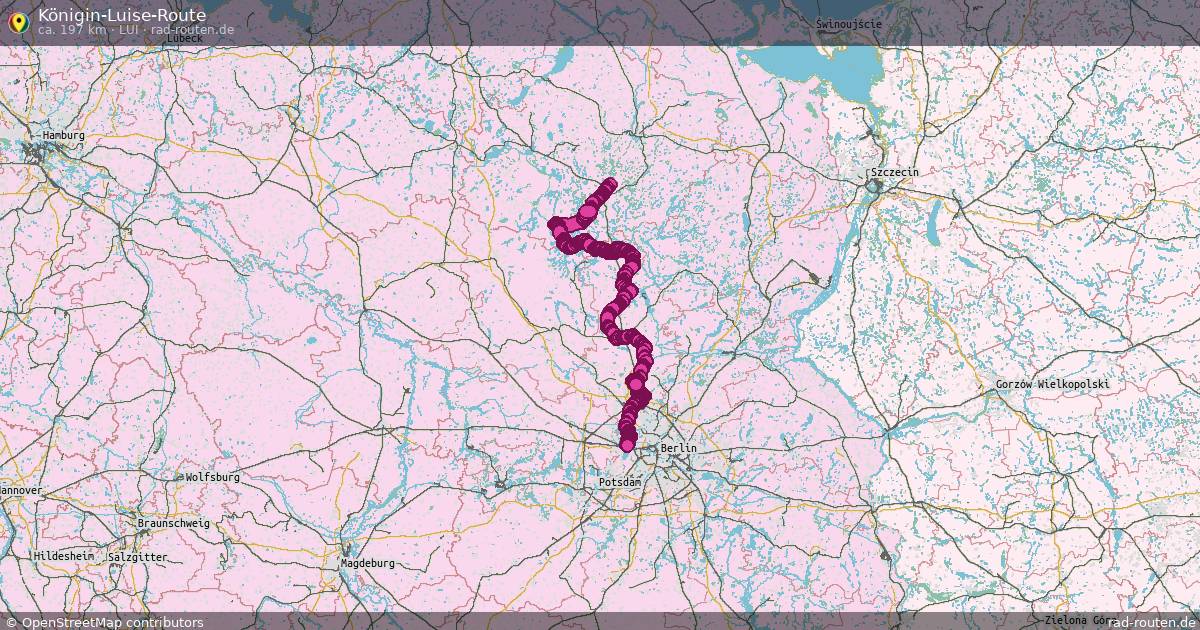 Königin-Luise-Route (Lui) – Fernradroute auf Rad-Routen.de