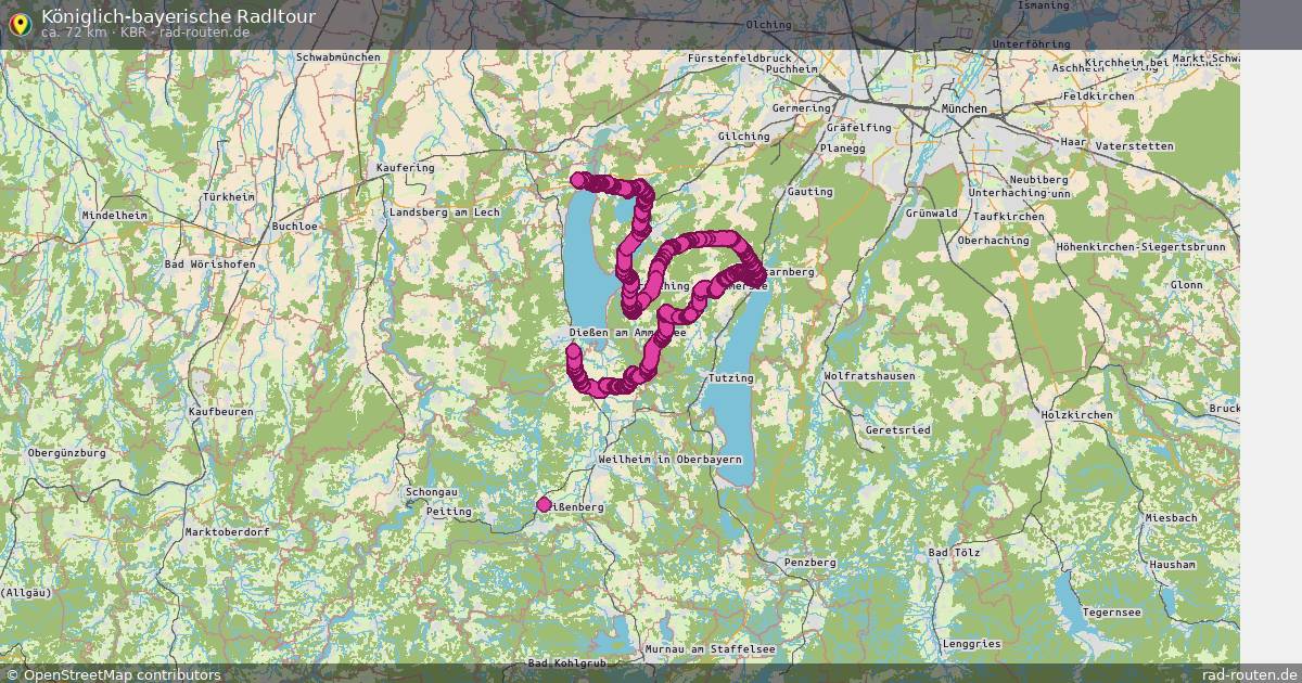 Königlich-bayerische Radltour (KBR) – Fernradroute auf Rad-Routen.de
