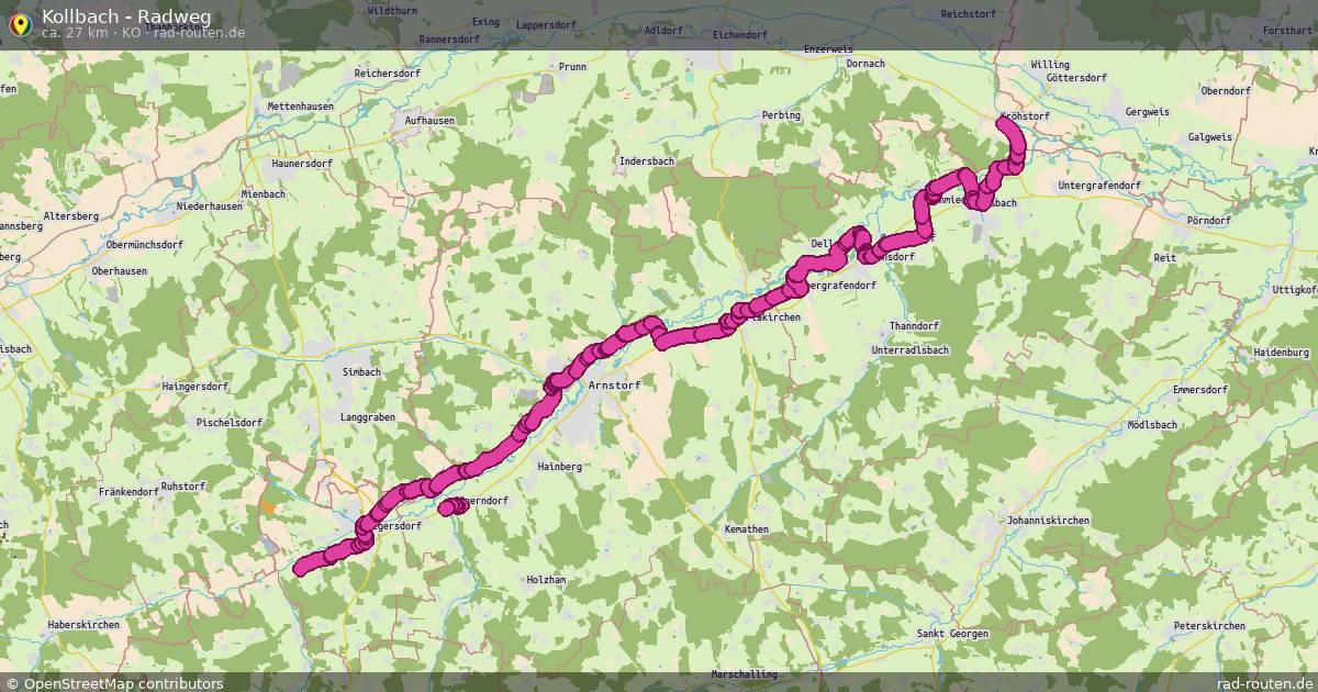 Kollbach - Radweg (KO) – Fernradroute auf Rad-Routen.de