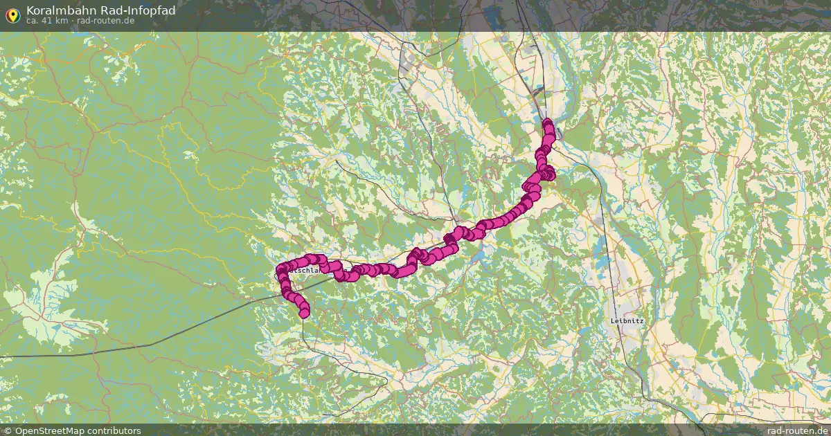 Koralmbahn Rad-Infopfad – Fernradroute auf Rad-Routen.de