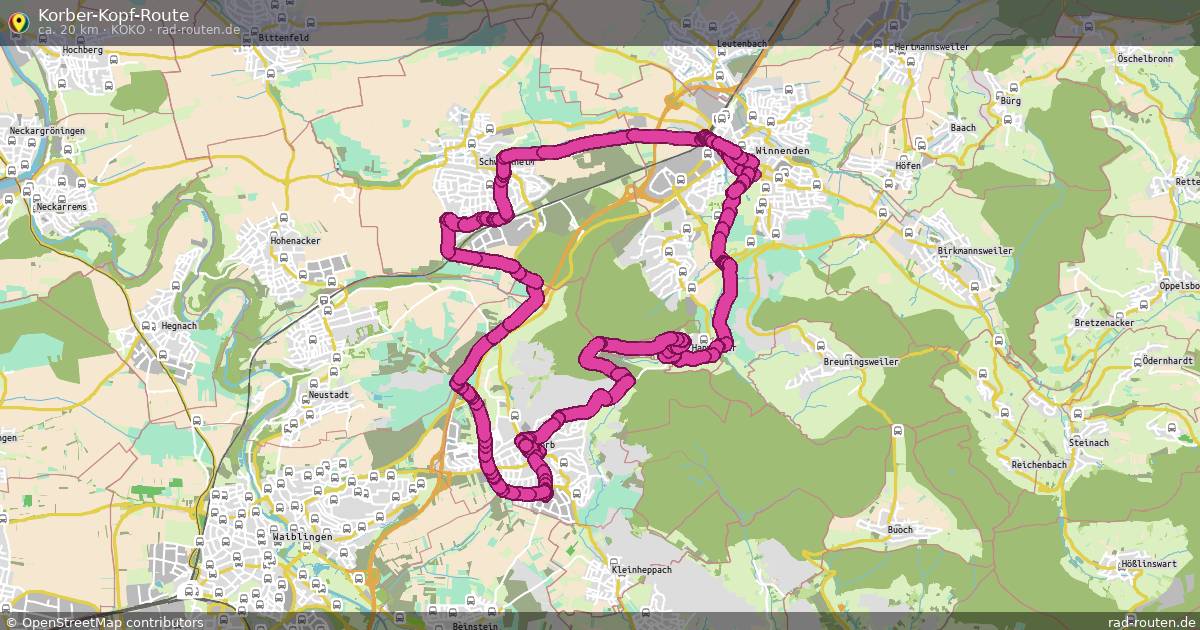 Korber-Kopf-Route (KoKo) – Fernradroute auf Rad-Routen.de
