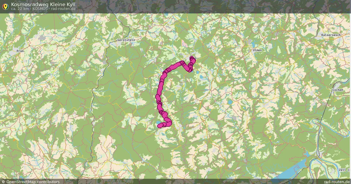 Kosmosradweg Kleine Kyll (Kosmos) – Fernradroute auf Rad-Routen.de