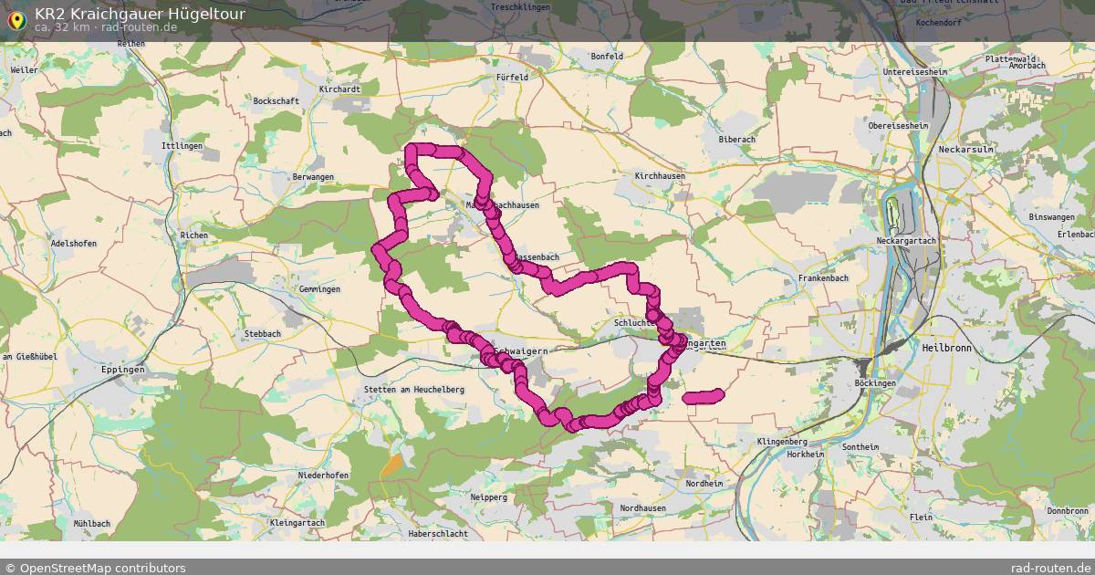 KR2 Kraichgauer Hügeltour – Fernradroute auf Rad-Routen.de
