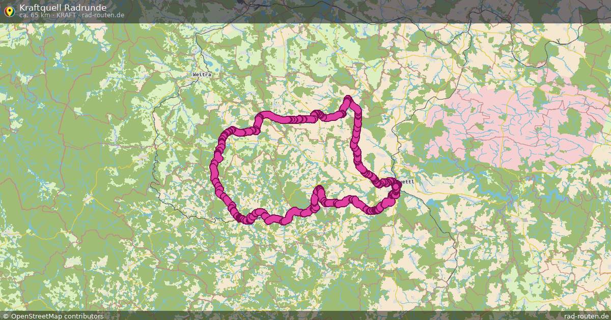 Kraftquell Radrunde (Kraft) – Fernradroute auf Rad-Routen.de