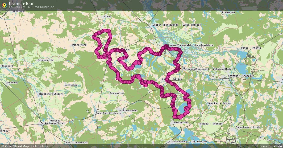 Kranich-Tour (KT) – Fernradroute auf Rad-Routen.de