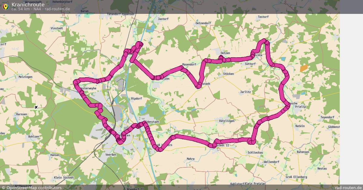 Kranichroute (NA4) – Fernradroute auf Rad-Routen.de